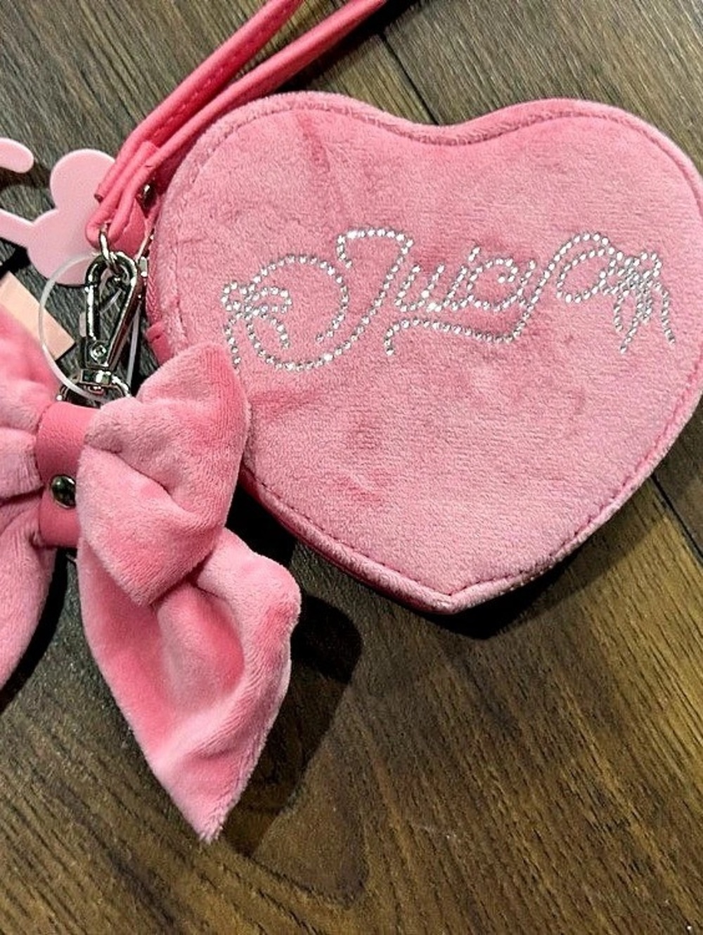 Juicy Couture Never A Dull Moment Heart Zip Coin Purse Pink